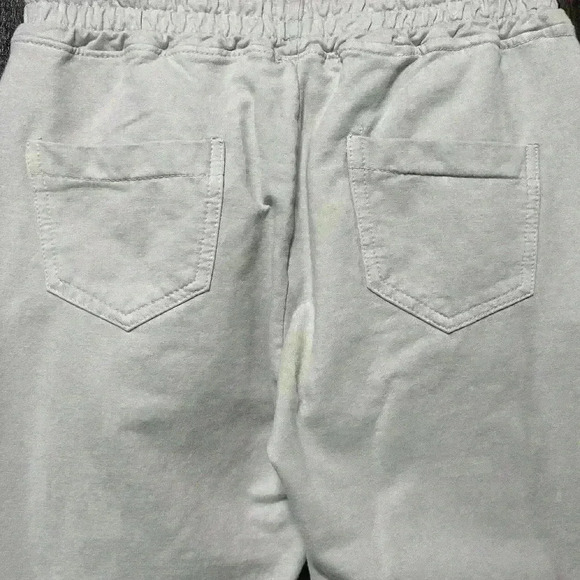 MADE IN ITALY Relaxed Fit Drawstring Elastic Waist Cotton Blue Pants Women S - Picture 4 of 8